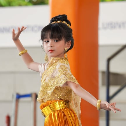 Paying respects to King Rama X during the birthday ceremony.