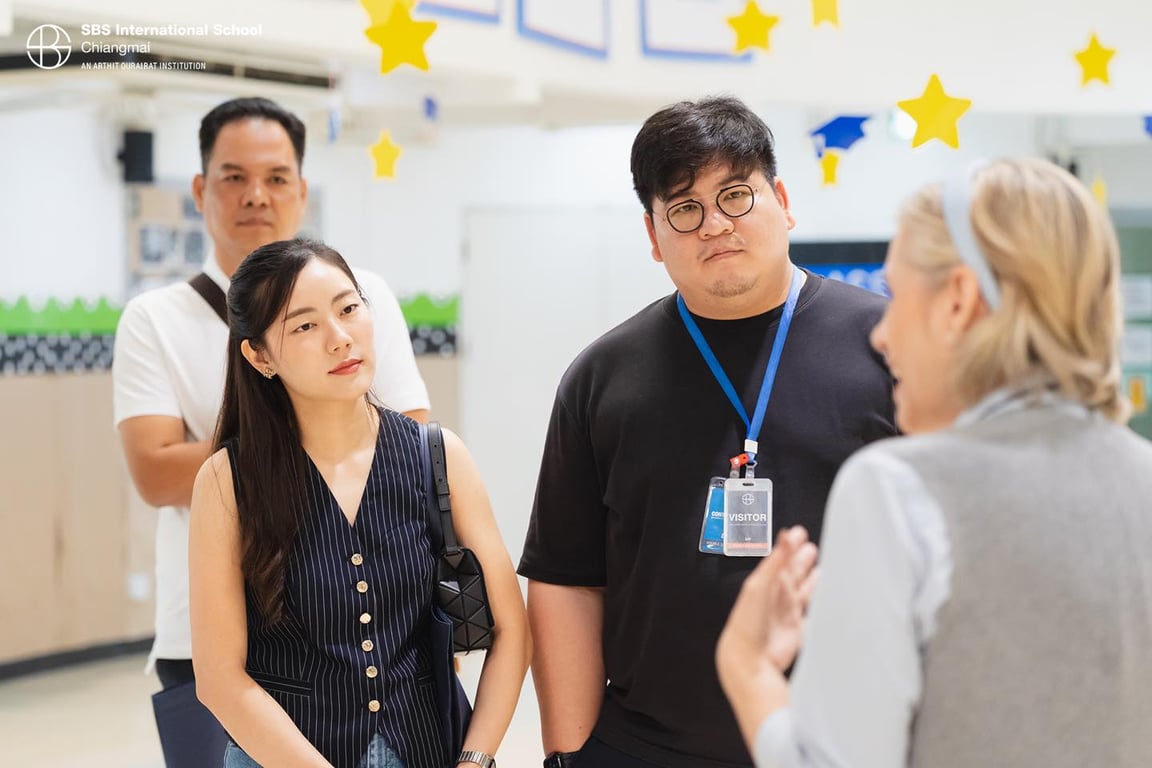 Families visiting the SBS Chiangmai campus during an exclusive school tour.