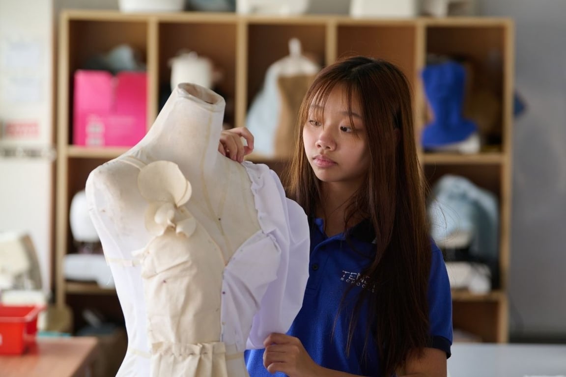 From sketching ideas to creating their own pieces, students bring designs to life in our Textiles Lab.