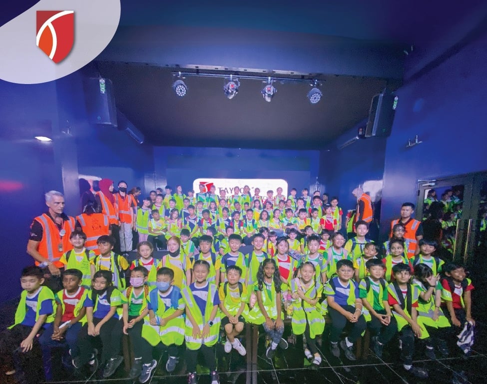 Students visiting the recycling factory in Port Klang on a field trip, to learn more about the power of sustainability in action.