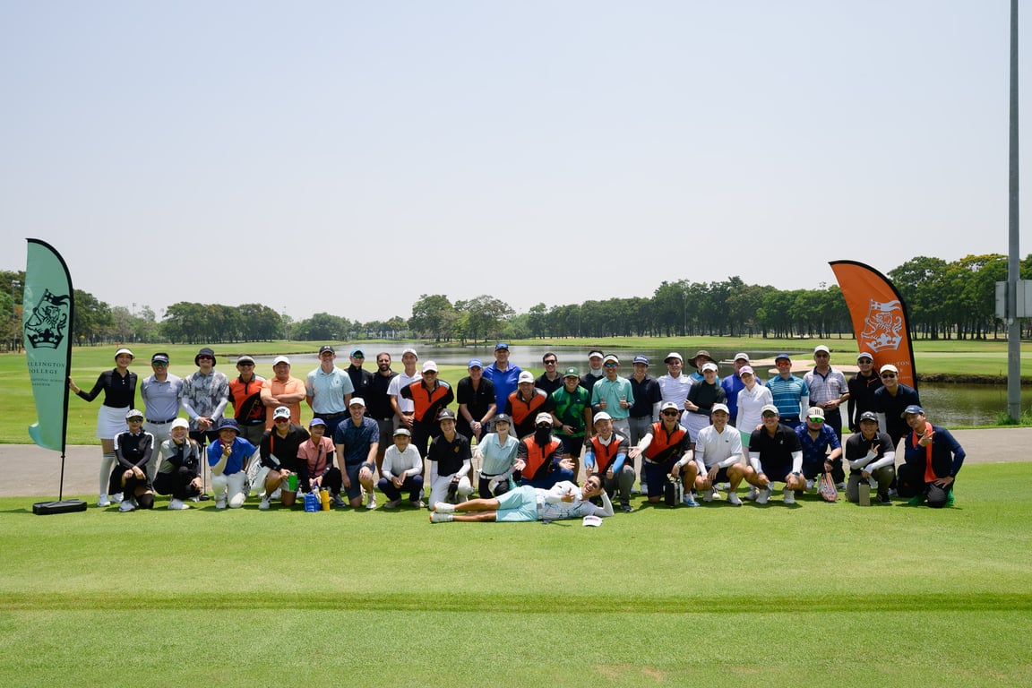 Parents gathered for the Annual Wellington Community Golf Day.