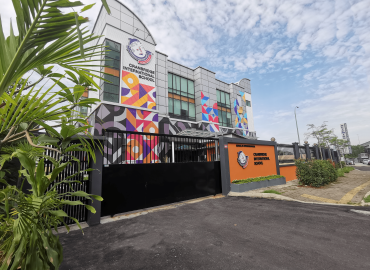 The front entrance to the school