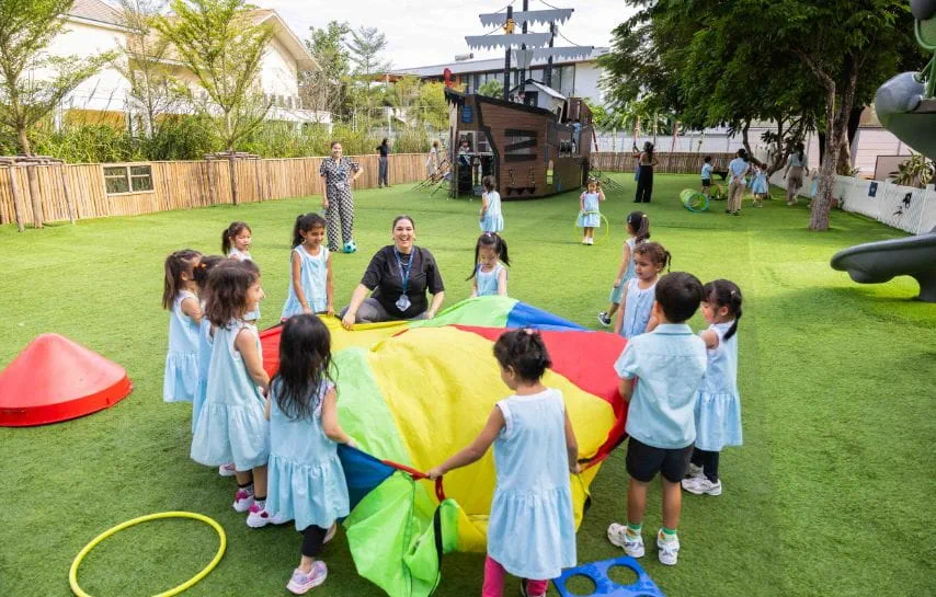 Outdoor play session at St Andrews Bangkok.