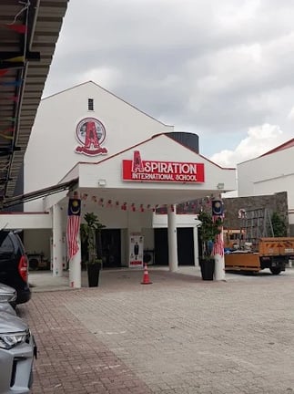 The front entrance to the school