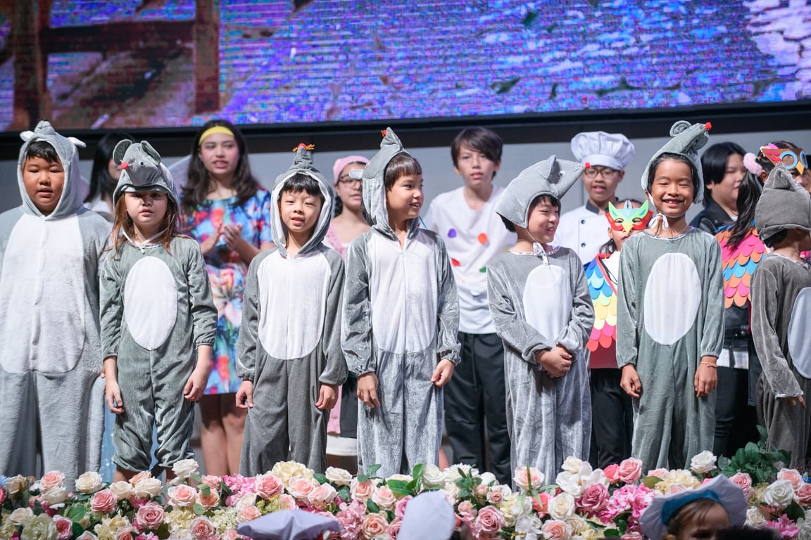 Students dressed up for their performance at the End of Year event.