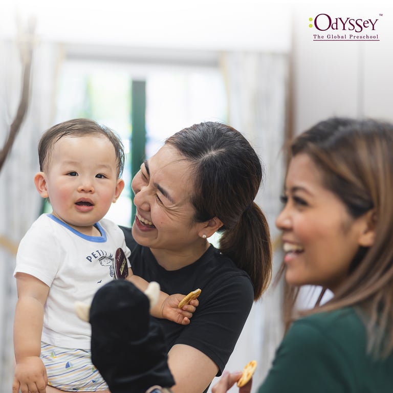 A family being welcomed at Odyssey Dempsey.