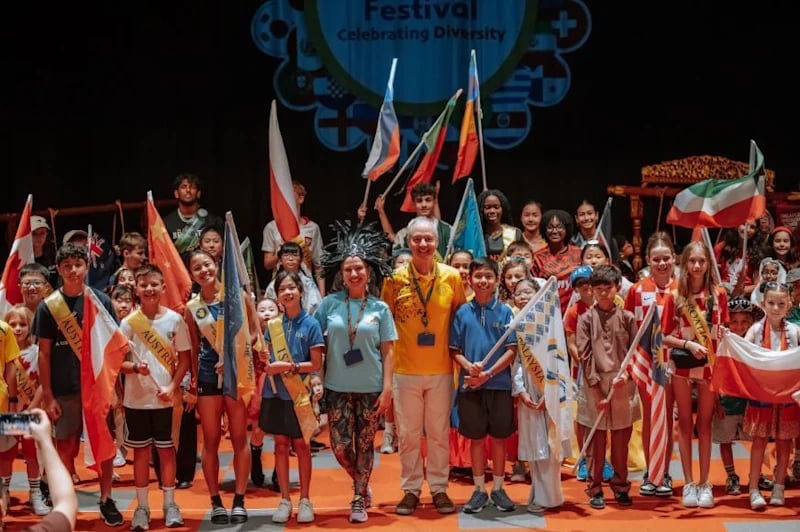 The whole school comes together for IFest, an annual celebration of the different cultures across the school.