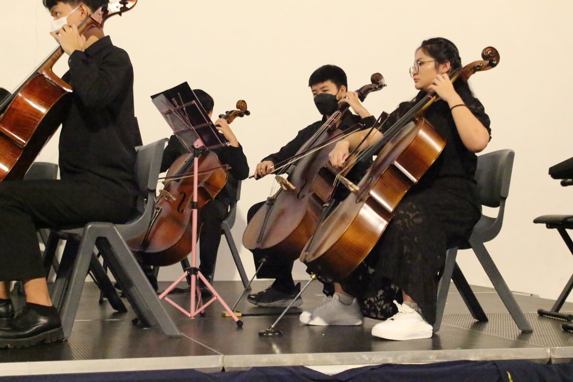 Students performing on concert night at Orbix.
