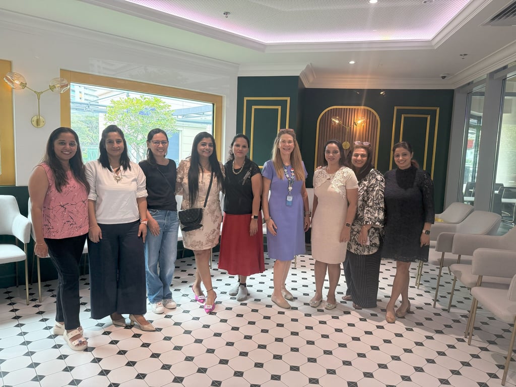 The OWIS Digital PTA after hosting the Teacher Appreciation Lunch to show their appreciation for the teachers and staff