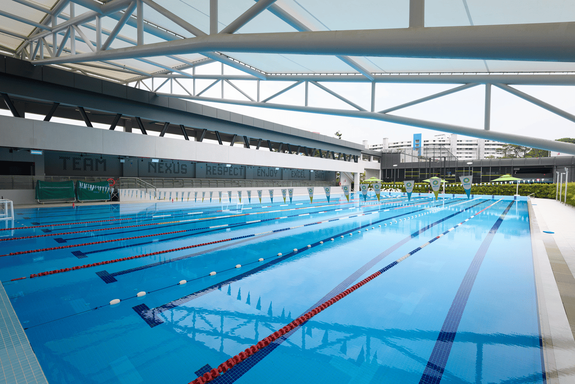 The school's outdoor Olympic sized swimming pool.