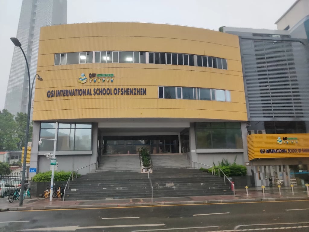 Streetview of QSI International School of Shenzhen main campus building and entrance.