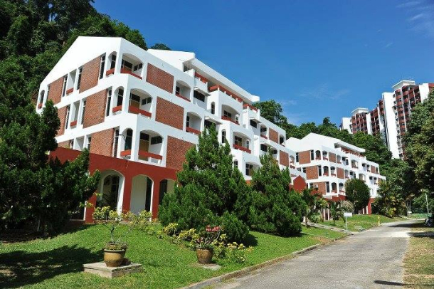 Front view of the school campus.