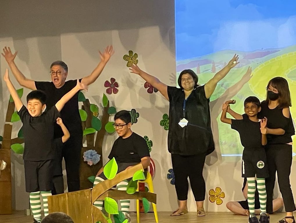 The GUILD International College students on stage in the annual musical “The Merry Old Land of Oz”.
