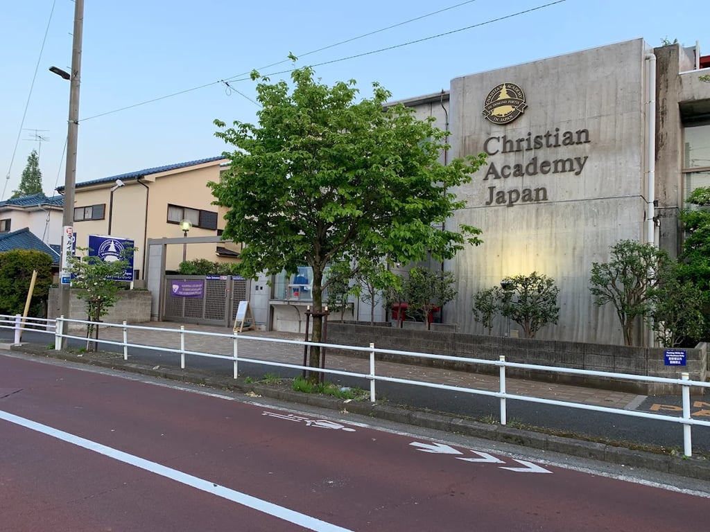 Exterior view of Christian Academy in Japan campus.