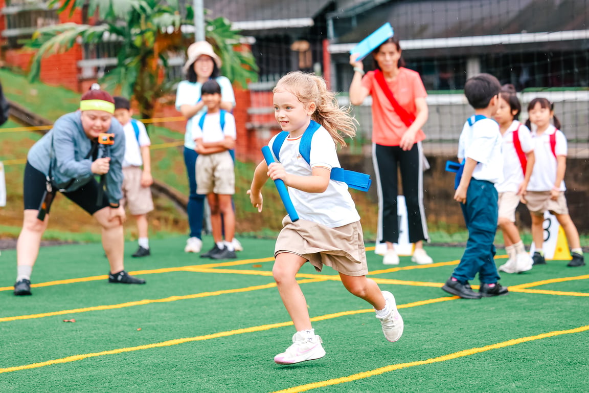 Students at the Track & Field event at Sports Day 2025