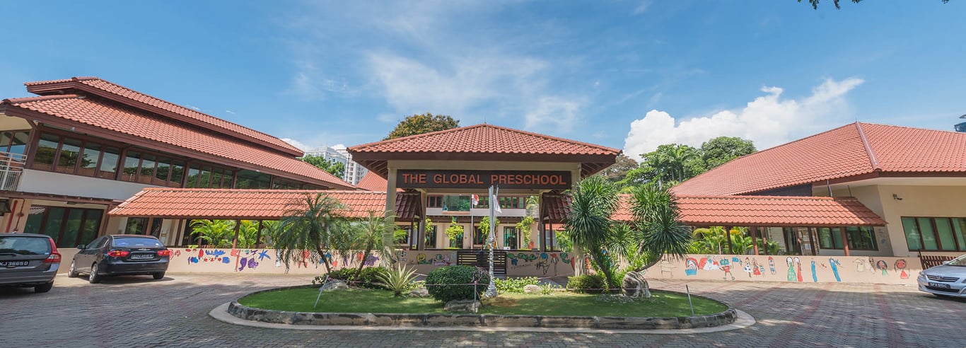 The front entrance and reception area of the campus