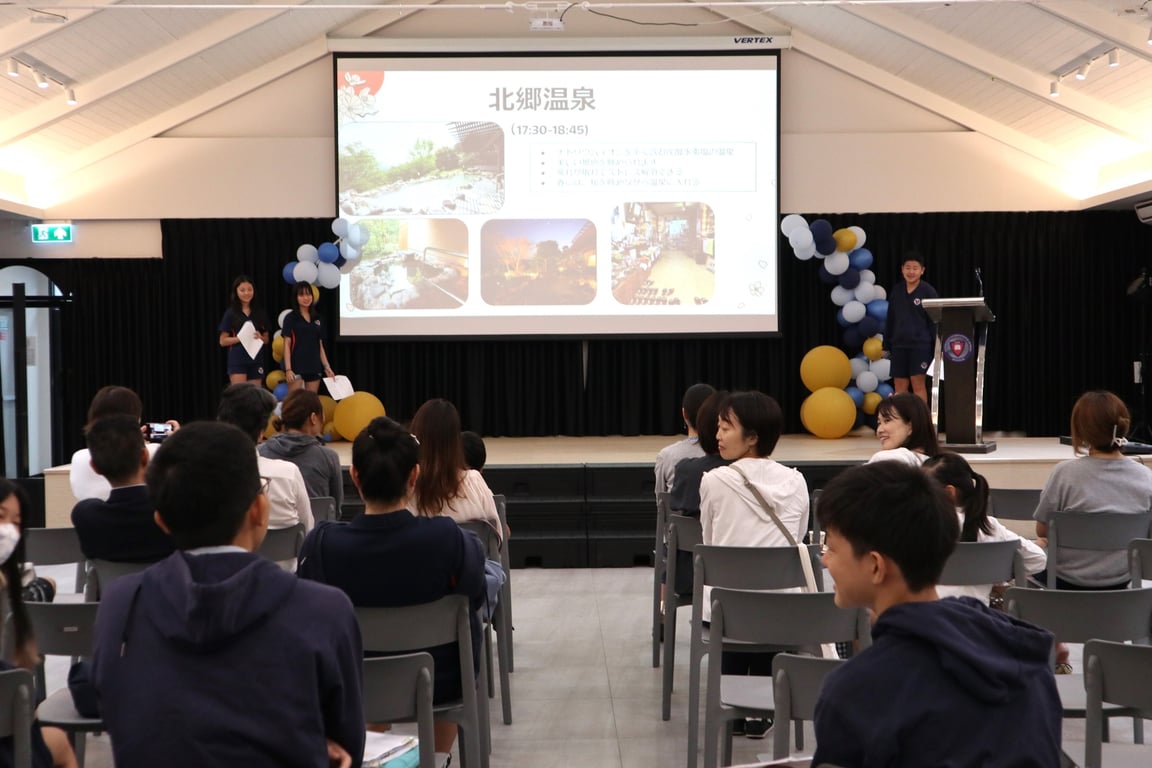 Parents attending a Japanese session organised by the students.