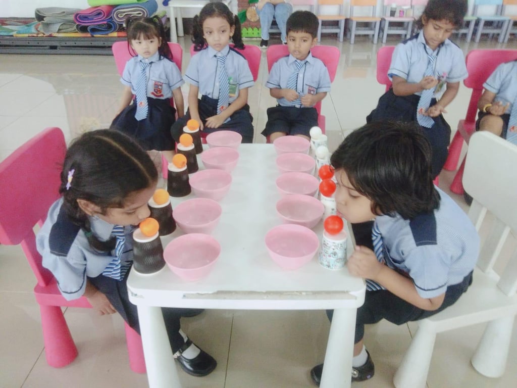 Students engaging in cognitive skill attention improvement session.