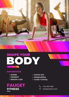 Colorful Fitness Studio Flyer