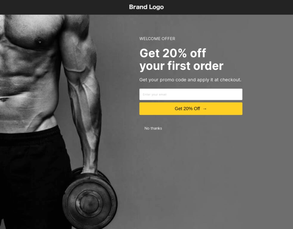 Fitness Welcome Offer Landing Page Convert Flow