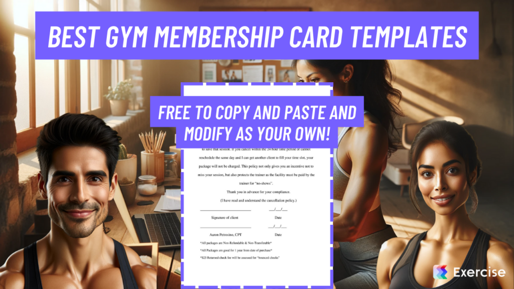 Best Gym Membership Card Templates