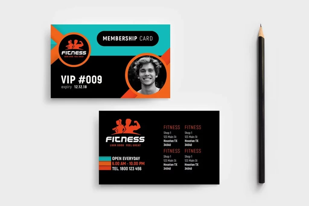 Gym Fitness Membership Card Template