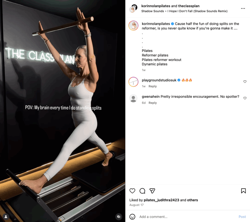 Pilates Class - Front Splits