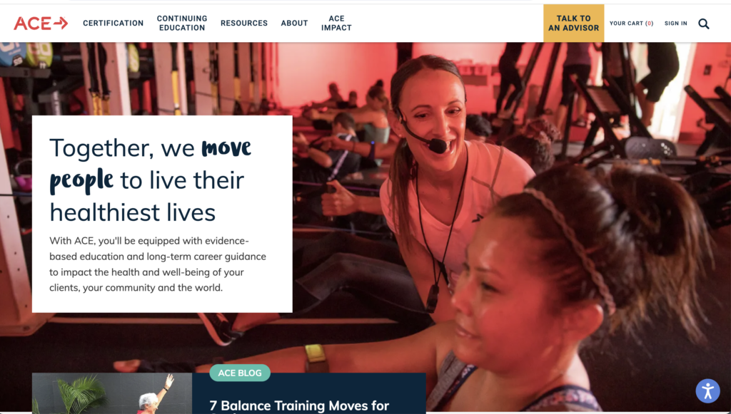 ACE - American Council on Exercise Certified Personal Trainer