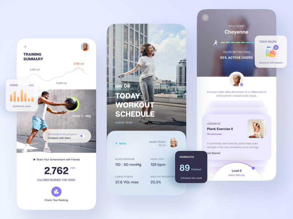 Fitness App Design Template 1