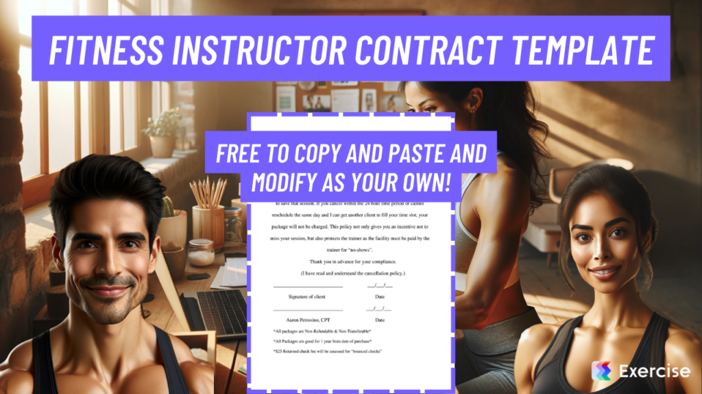 Fitness Instructor Contract Template