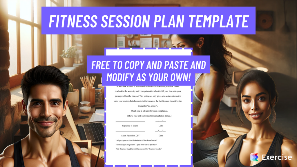 Fitness Session Plan Template