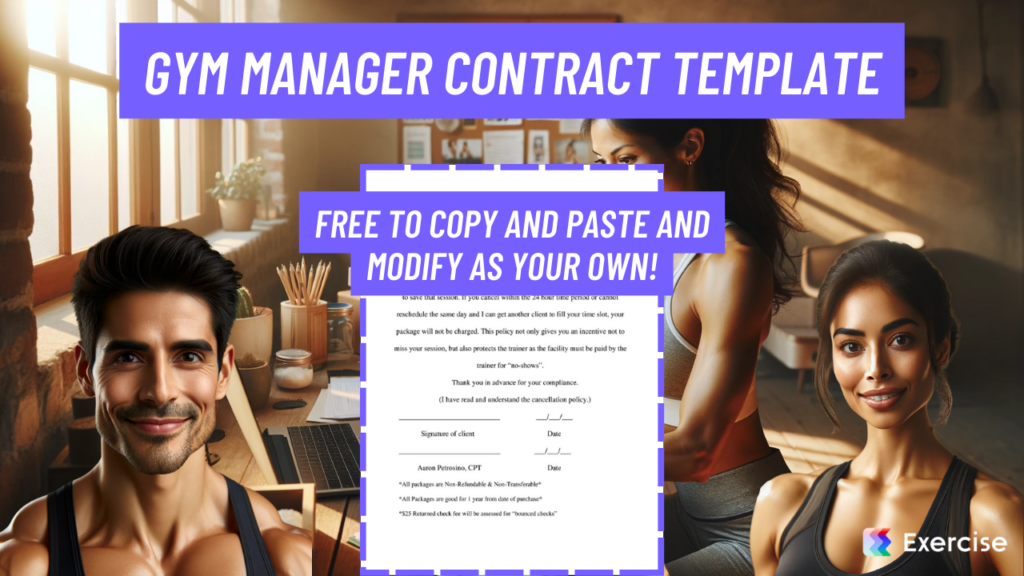 Gym Manager Contract Template