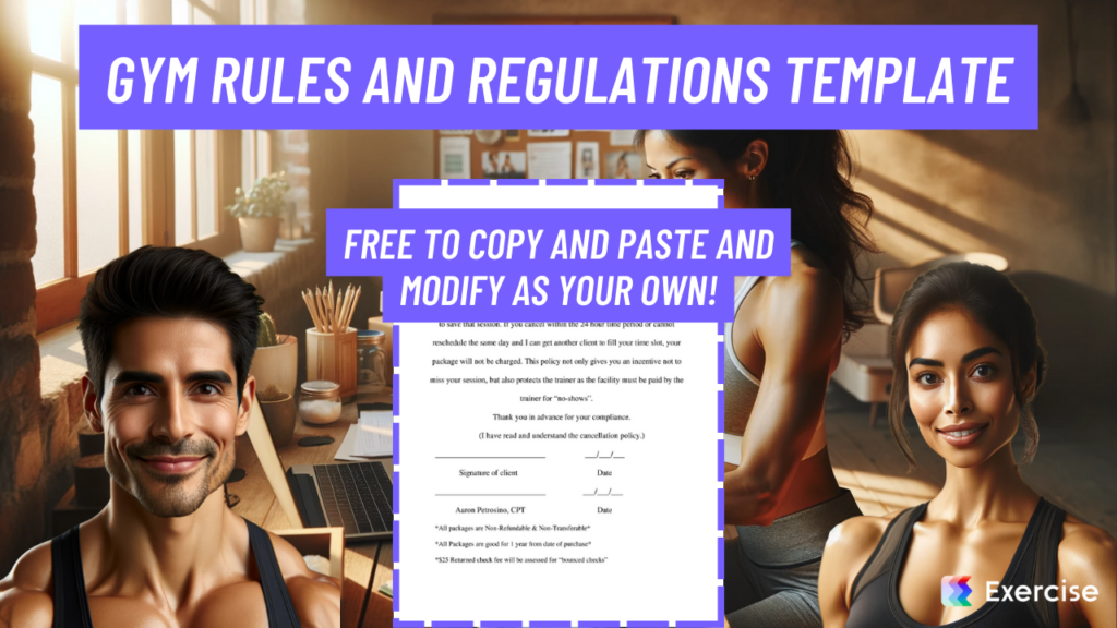 Gym Rules and Regulations Template