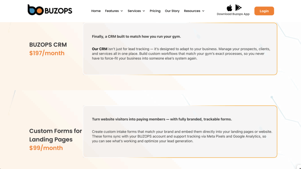 Buzops Addon Pricing 2