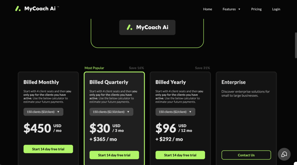 My Coach AI Pricing 2