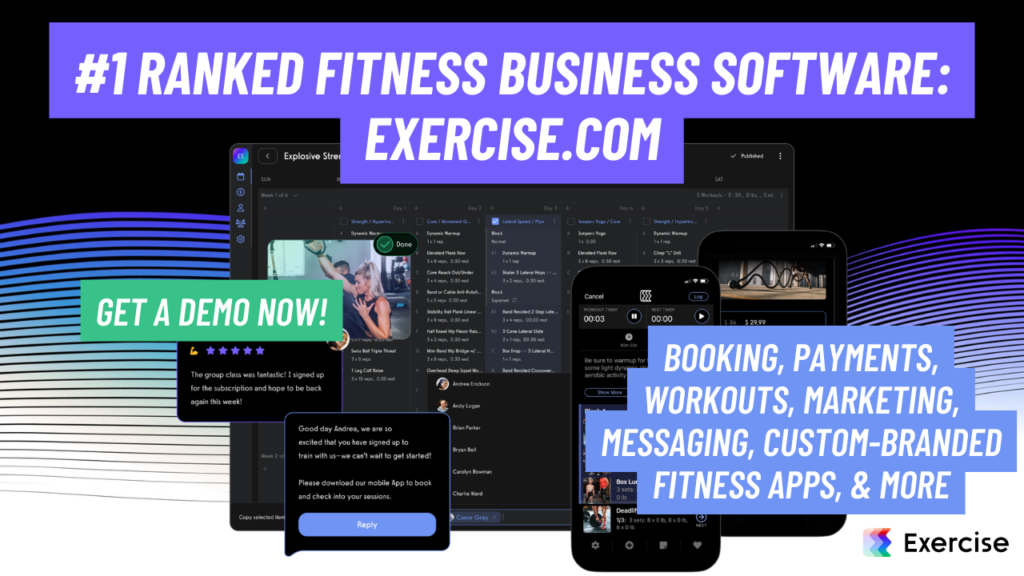 #1 Ranked Fitness Business Software: Exercise.com