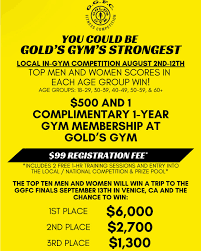Gold's Gym Competition