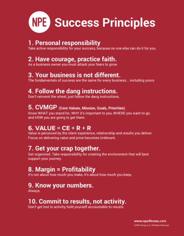 NPE Success Principles