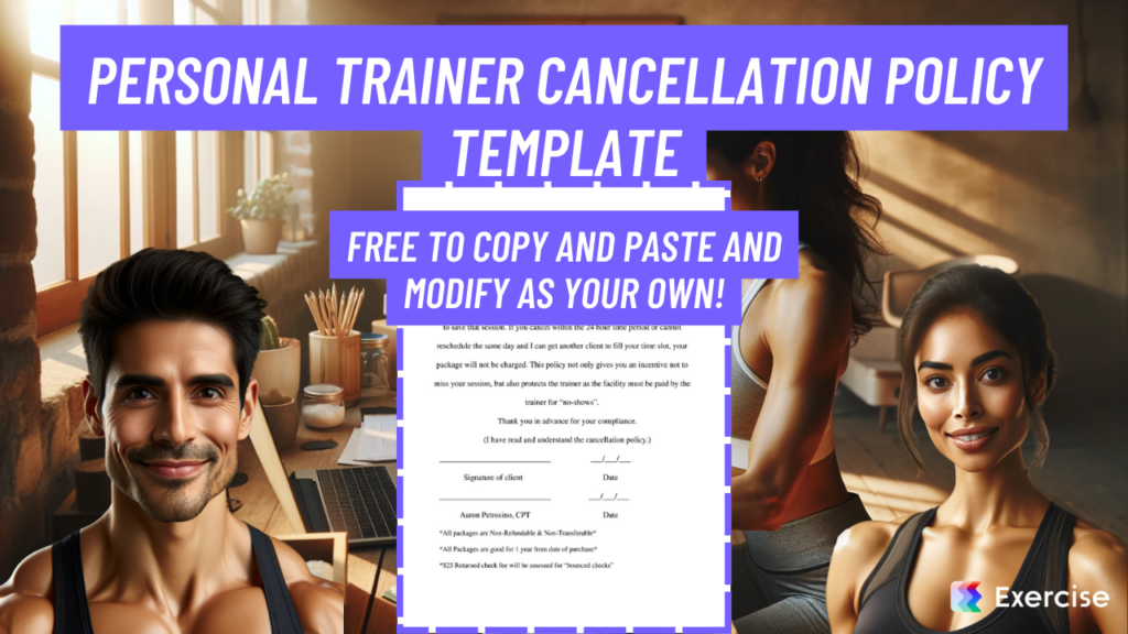 Personal Trainer Cancellation Policy Template