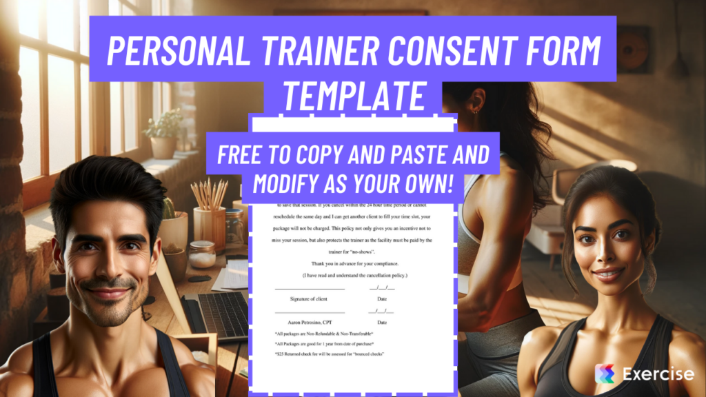Personal Trainer Consent Form Template