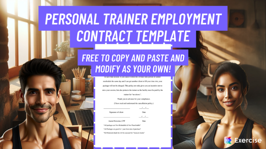 Personal Trainer Employment Contract Template