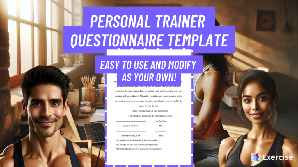 Personal Trainer Questionnaire Template