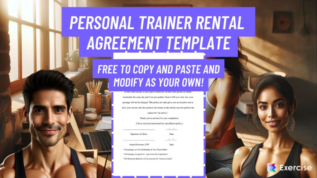 Personal Trainer Rental Agreement Template