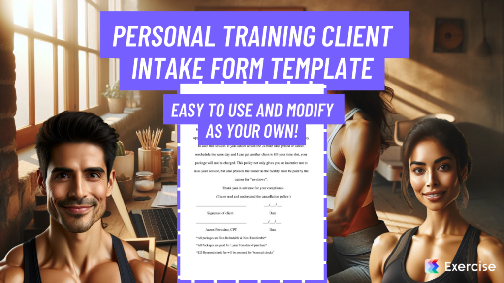 Personal Training Client Intake Form Template