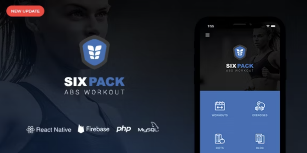 Six Pack React Native Fitness App Design Template