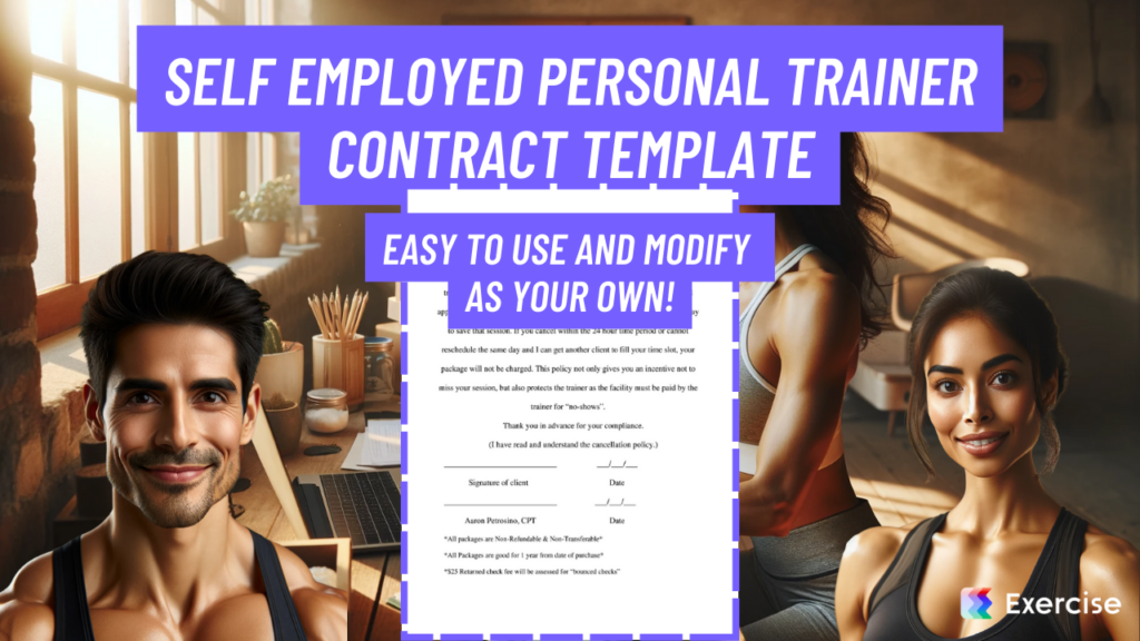 Self Employed Personal Trainer Contract Template