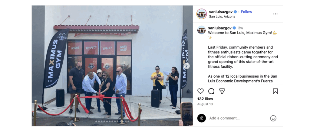 New Gym Grand Opening Ribbon Cutting