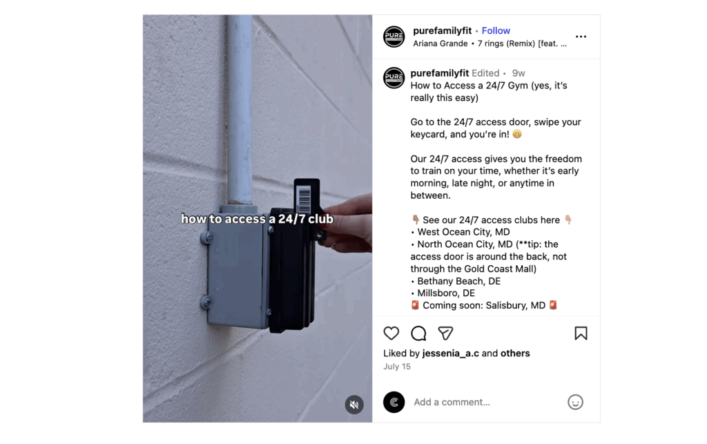 24/7 Gym Door Access