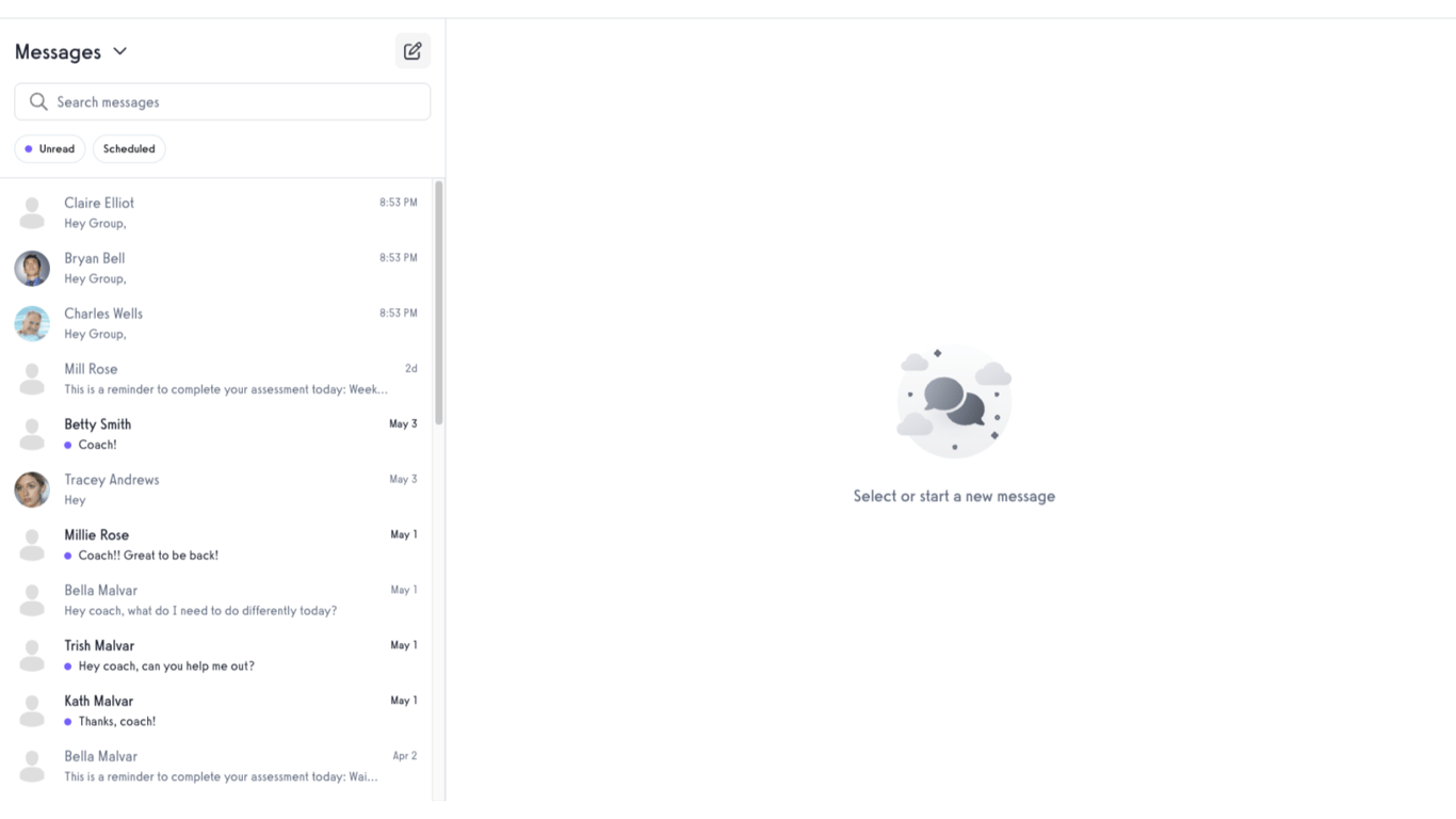 Click 'Write New Message' icon.