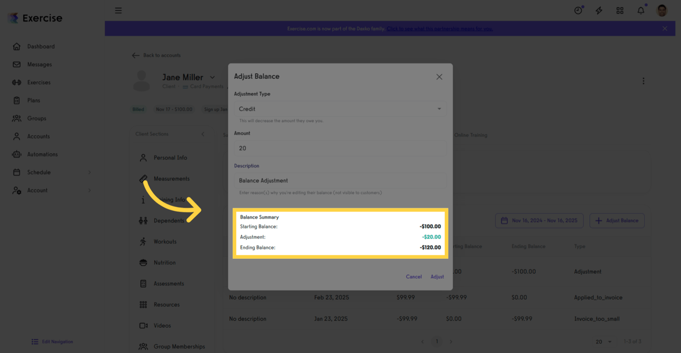Review Balance Summary